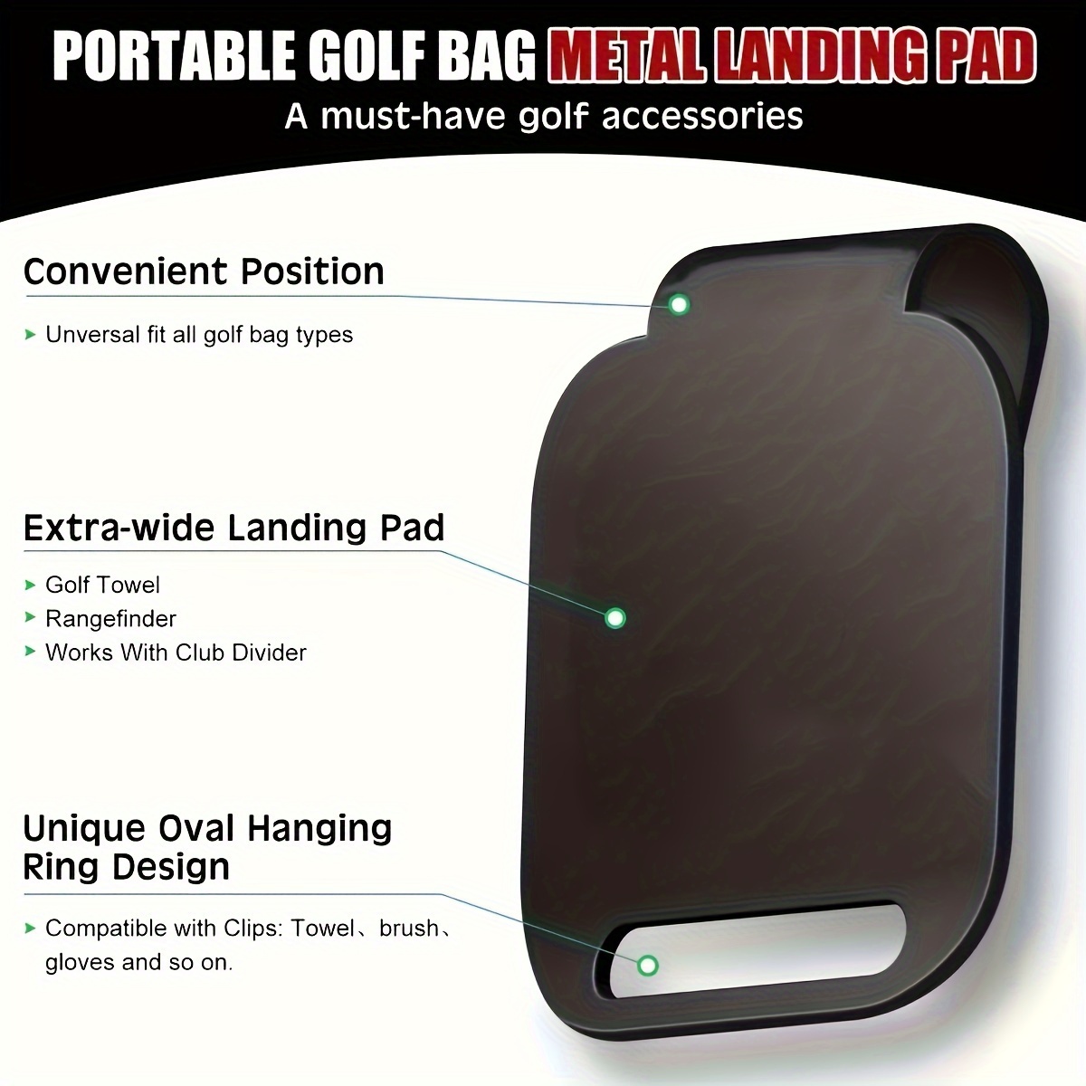 Golf Rangefinder - Магнитная посадочная площадка для сумки для