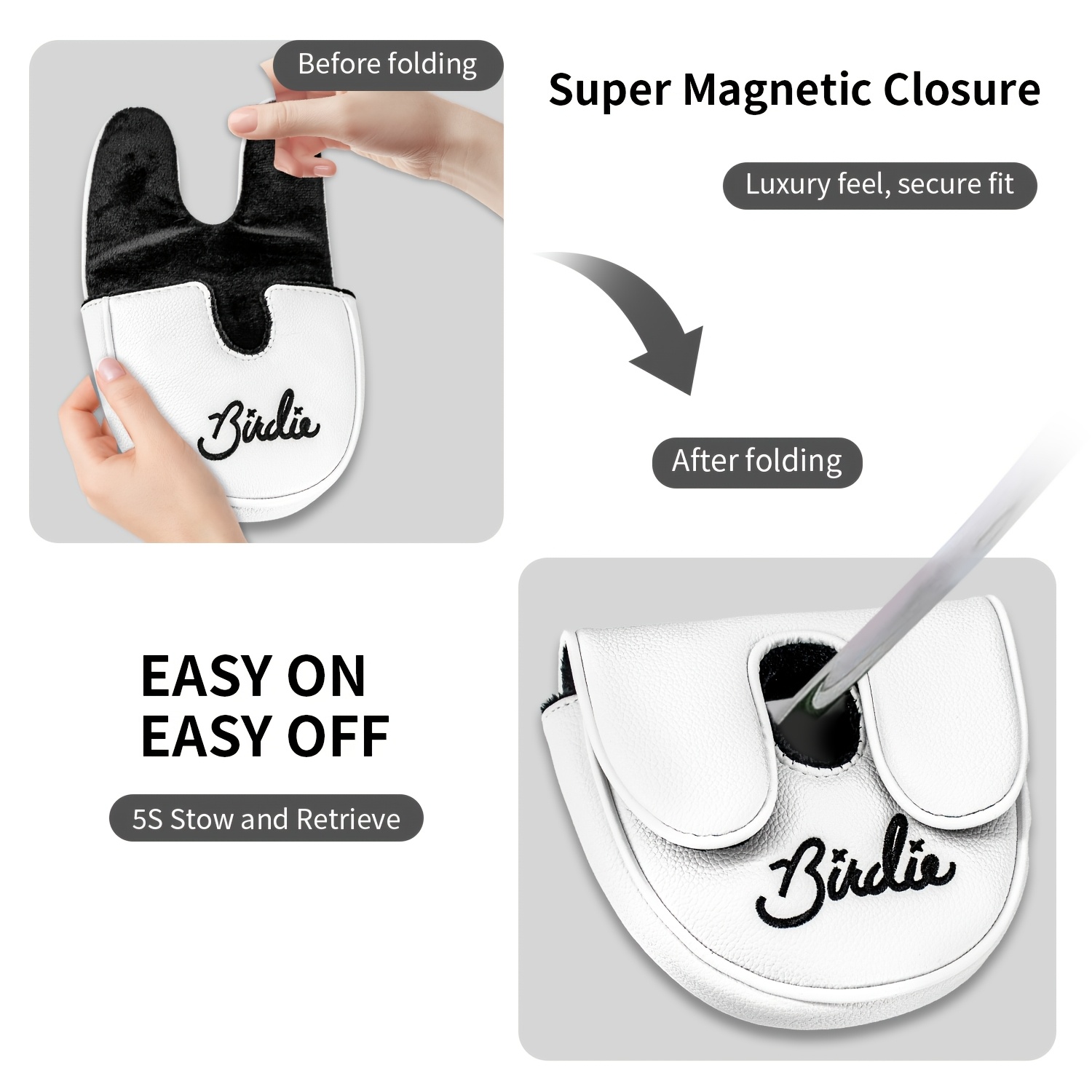 1 шт. белая вышитая накладка н – обзор и цена Golf Clubs