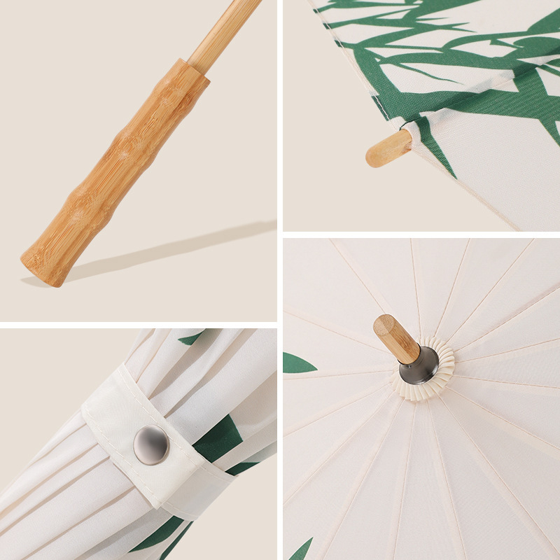 Большой бамбуковый зонт в ретр – обзор и цена Golf Umbrella Large