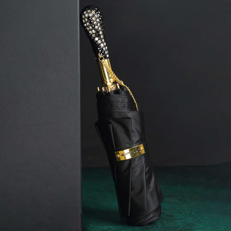Черный деловой складной зонт,  – обзор и цена Golf Umbrella Large